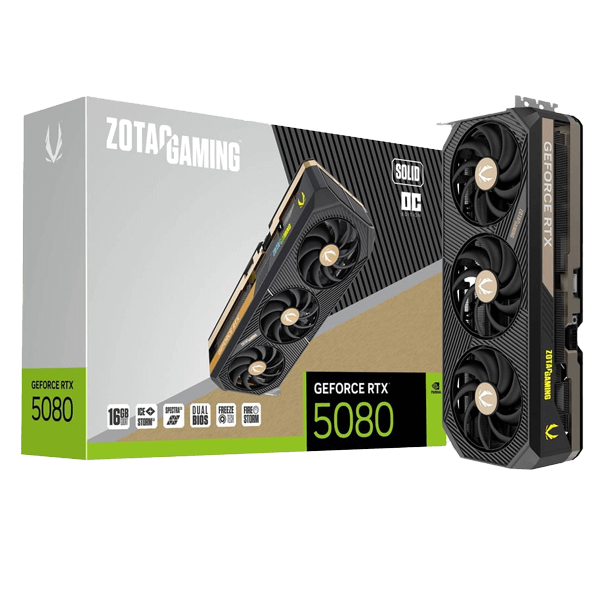 ZOTAC GAMING GeForce RTX 5080 SOLID OC 16GB GRAPHIC CARD