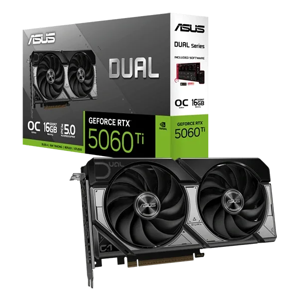 ASUS DUAL GEFORCE RTX 5060 TI 16GB GDDR7 GRAPHIC CARD ( system only )