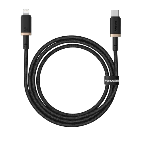 BASEUS DURA SERIES FAST CHARGING CABLE TYPE-C TO IP 20W 1M GOLD+BLACK